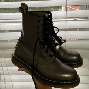 Metallic Gray Dr. Martens